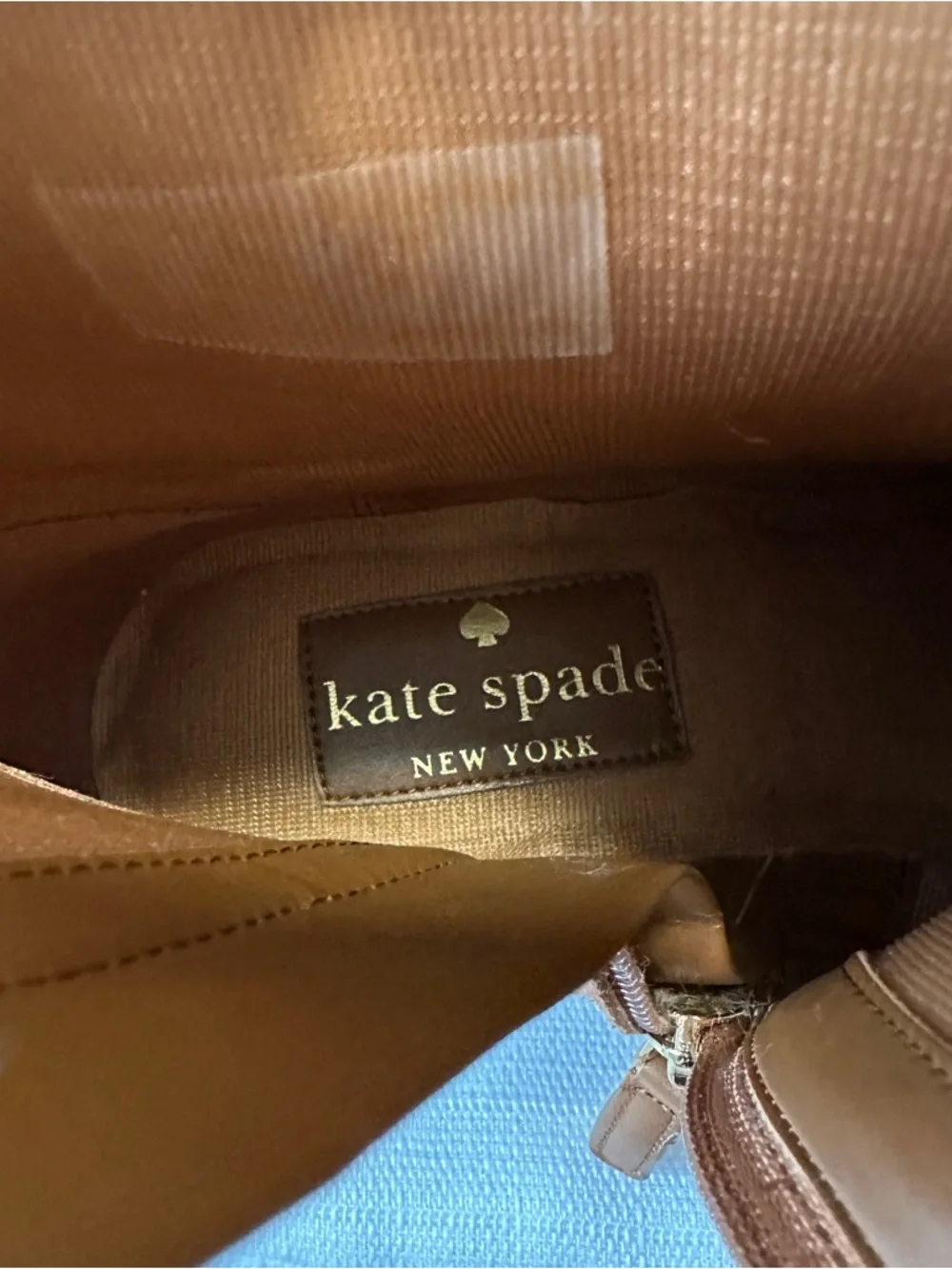 Kate Spade Bailee Winter‎ Boots Womens 9 Brown Sueded Faux Fur Lined Booties